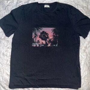 Saint Laurent mens graph palm tree tee size medium brand new (no tags)